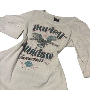 Harley-Davidson White Long Sleeve with Eagle Graphic